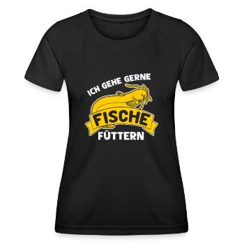 Angler Fischer Angeln Fisch Angel - Frauen Funktions-T-Shirt - Schwarz - Vorne - AI Model Female 172 light (172cm)