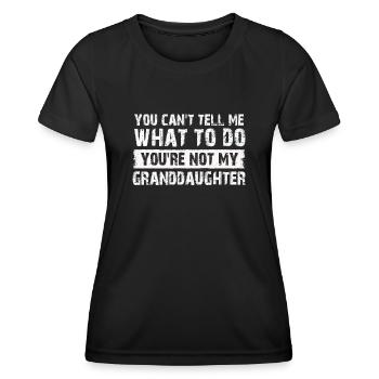Nicht meine Enkelin - Frauen Funktions-T-Shirt - Schwarz - Vorne - AI Model Female 172 light (172cm)
