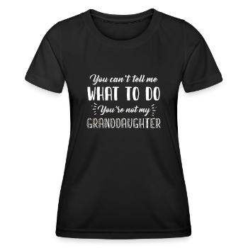 Nicht meine Enkelin - Frauen Funktions-T-Shirt - Schwarz - Vorne - AI Model Female 172 light (172cm)