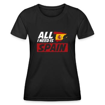 Spain Holidays Spanish - Women's Functional T-Shirt - black - Front - AI Model Female 172 light (172cm)