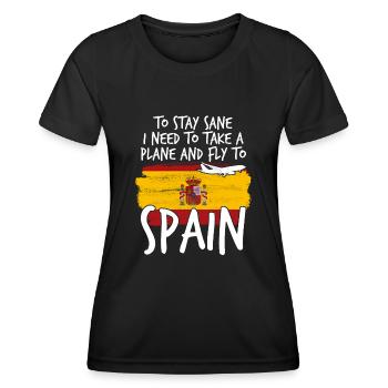 Holidays in Spain - Women's Functional T-Shirt - black - Front - AI Model Female 172 light (172cm)