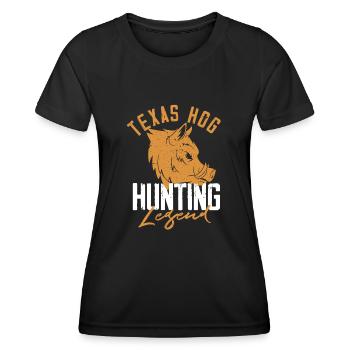 Texas Hog Hunting Legend - Women's Functional T-Shirt - black - Front - AI Model Female 172 light (172cm)
