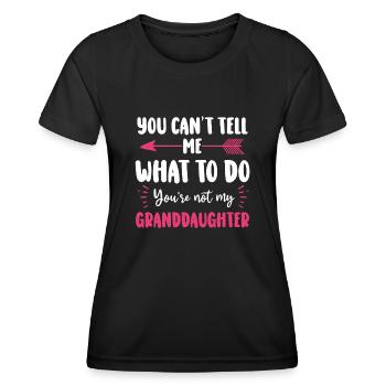 Nicht meine Enkelin - Frauen Funktions-T-Shirt - Schwarz - Vorne - AI Model Female 172 light (172cm)