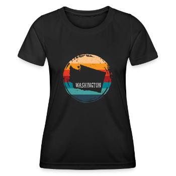 Washington - T-shirt sport Femme - noir - Devant - AI Model Female 172 light (172cm)