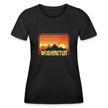 Washington - T-shirt sport Femme - noir - Devant - AI Model Female 172 light (172cm)