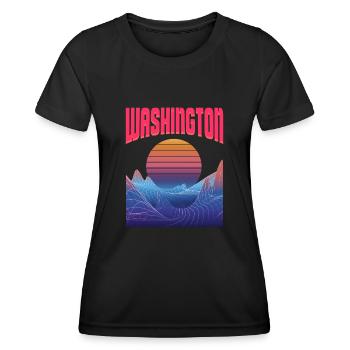 Washington - T-shirt sport Femme - noir - Devant - AI Model Female 172 light (172cm)