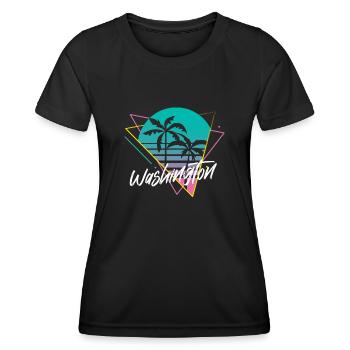 Washington - T-shirt sport Femme - noir - Devant - AI Model Female 172 light (172cm)