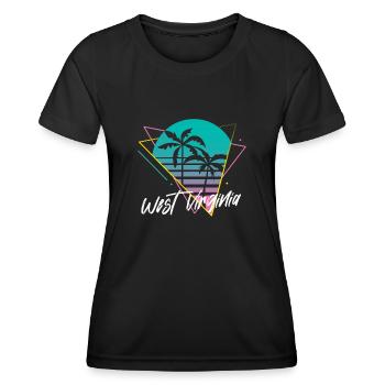 Virginie-Occidentale - T-shirt sport Femme - noir - Devant - AI Model Female 172 light (172cm)