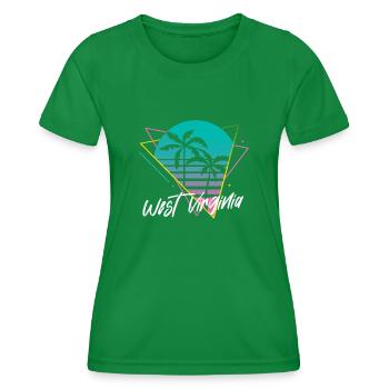 West Virginia - Frauen Funktions-T-Shirt - Kelly Green - Vorne - AI Model Female 172 dark (172cm)