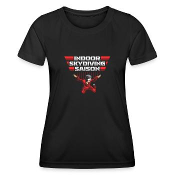 Indoor Skydiving Jahreszeit - Frauen Funktions-T-Shirt - Schwarz - Vorne - AI Model Female 172 light (172cm)