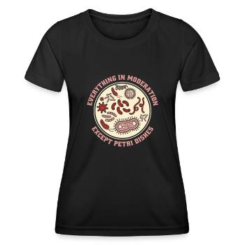 Biologiste biologiste Witzig - T-shirt sport Femme - noir - Devant - AI Model Female 172 light (172cm)