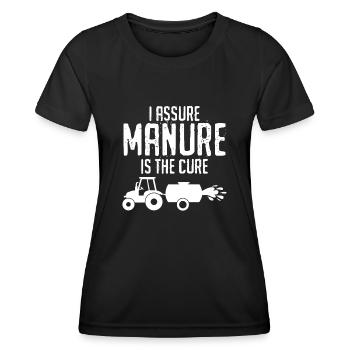 Farmer manure drive farmer farmers - Women's Functional T-Shirt - black - Front - AI Model Female 172 light (172cm)