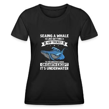 Orca Beobachtung für Buckelwale und Meerwale - Frauen Funktions-T-Shirt - Schwarz - Vorne - AI Model Female 172 light (172cm)