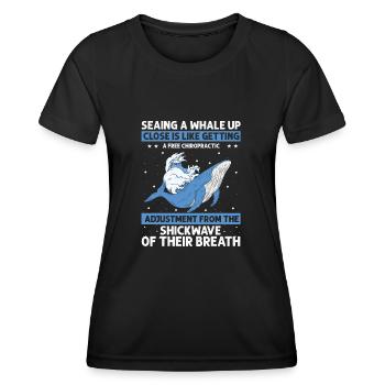 Orca Beobachtung für Buckelwale und Meerwale - Frauen Funktions-T-Shirt - Schwarz - Vorne - AI Model Female 172 light (172cm)