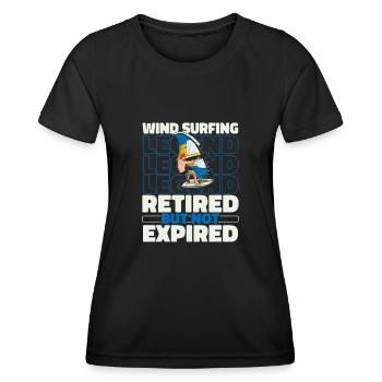 Wing Surf Wing Foil retiré - T-shirt sport Femme - noir - Devant - AI Model Female 172 light (172cm)