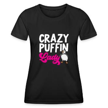 puffin puffin auke birds Lunde - Women's Functional T-Shirt - black - Front - AI Model Female 172 light (172cm)