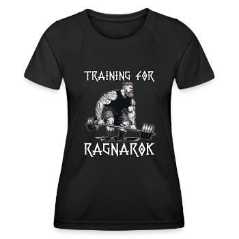 Provokantes Wikingermotiv Nordische Mythologie - Frauen Funktions-T-Shirt - Schwarz - Vorne - AI Model Female 172 light (172cm)