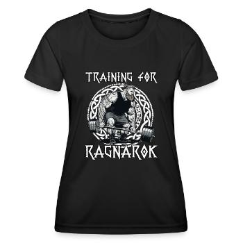 Viking Training for Ragnarok Warrior Viking - Women's Functional T-Shirt - black - Front - AI Model Female 172 light (172cm)