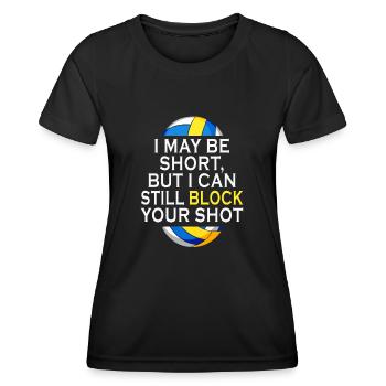Je peux bloquer votre tir Volleyball de plage - T-shirt sport Femme - noir - Devant - AI Model Female 172 light (172cm)