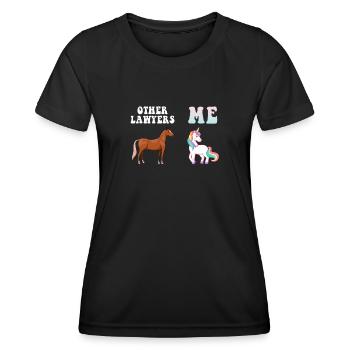 Other Lawyers Me Unicorn Horse - Women's Functional T-Shirt - black - Front - AI Model Female 172 light (172cm)