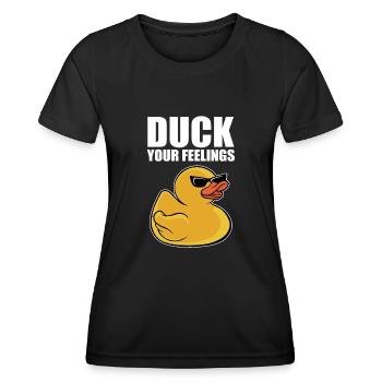 Bain jaune canard canard froid canard en caoutchouc votre - T-shirt sport Femme - noir - Devant - AI Model Female 172 light (172cm)