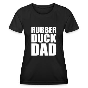 Duckling Duckie Men Father Rubber Duck Dad - Frauen Funktions-T-Shirt - Schwarz - Vorne - AI Model Female 172 light (172cm)