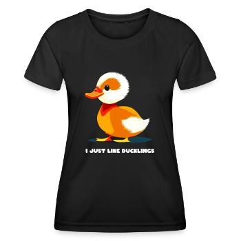 Caneton Mignon Mignon Mignon - T-shirt sport Femme - noir - Devant - AI Model Female 172 light (172cm)