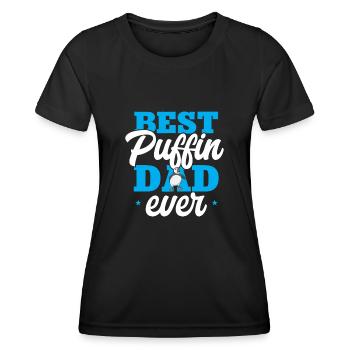 puffin puffin auke birds Lunde - Women's Functional T-Shirt - black - Front - AI Model Female 172 light (172cm)