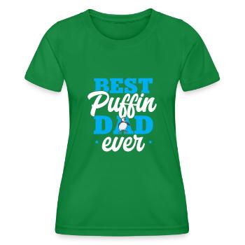 puffin puffin auke birds Lunde - Women's Functional T-Shirt - kelly green - Front - AI Model Female 172 dark (172cm)