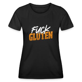 Fuck Gluten Gluten Free Gluten Free Diet - Women's Functional T-Shirt - black - Front - AI Model Female 172 light (172cm)