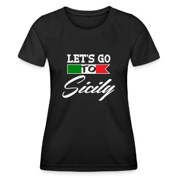 Sizilien Insel Italien Urlaub - Frauen Funktions-T-Shirt - Schwarz - Vorne - AI Model Female 172 light (172cm)