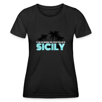 Urlaub in Sizilien - Frauen Funktions-T-Shirt - Schwarz - Vorne - AI Model Female 172 light (172cm)