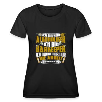 Barkeeper Kneipe Servicekraft - Frauen Funktions-T-Shirt - Schwarz - Vorne - AI Model Female 172 light (172cm)