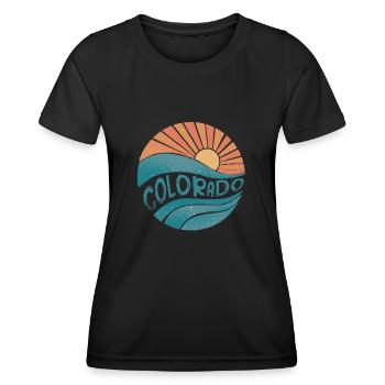 colorado - Frauen Funktions-T-Shirt - Schwarz - Vorne - AI Model Female 172 light (172cm)