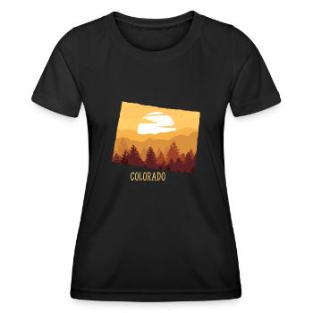 colorado - Frauen Funktions-T-Shirt - Schwarz - Vorne - AI Model Female 172 light (172cm)