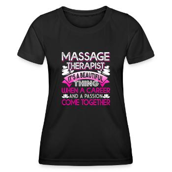 Massage Therapist Massage Therapist Jobs - Women's Functional T-Shirt - black - Front - AI Model Female 172 light (172cm)