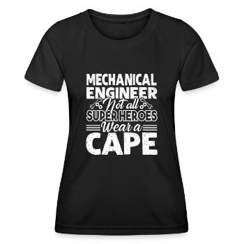 Mechanical Engineer Mechanical Engineer Hero - Women's Functional T-Shirt - black - Front - AI Model Female 172 light (172cm)
