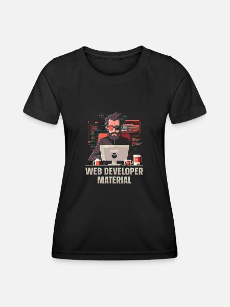 Web Entwickler Webdeveloper Cool - Frauen Funktions-T-Shirt - Schwarz