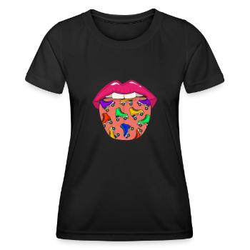 Roller Skates Roller Skating Cool - T-shirt sport Femme - noir - Devant - AI Model Female 172 light (172cm)