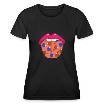 Table Tennis Ping-Pong Cool - Women's Functional T-Shirt - black - Front - AI Model Female 172 light (172cm)