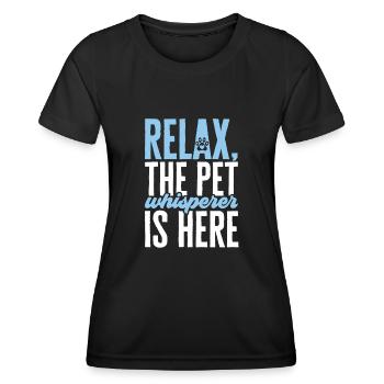 Pet Sitting Cat Dog Pet Sitter - Women's Functional T-Shirt - black - Front - AI Model Female 172 light (172cm)