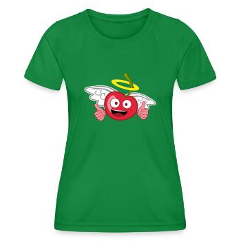 Cherries Angel Halo Cherry - Women's Functional T-Shirt - kelly green - Front - AI Model Female 172 dark (172cm)