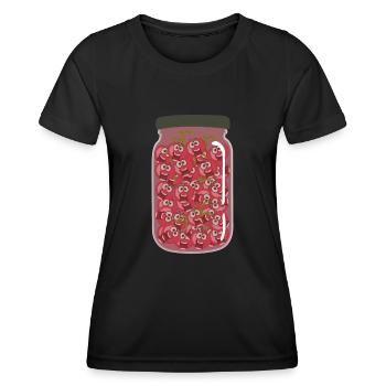Cerises Verre Cerise - T-shirt sport Femme - noir - Devant - AI Model Female 172 light (172cm)