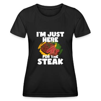 Steak - Women's Functional T-Shirt - black - Front - AI Model Female 172 light (172cm)