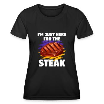 Steak - Women's Functional T-Shirt - black - Front - AI Model Female 172 light (172cm)