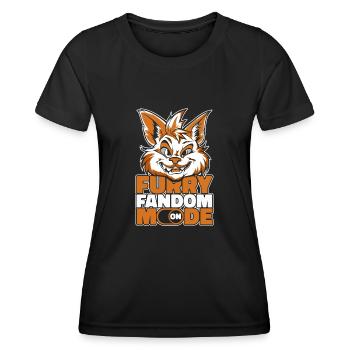 Furry Fandom Fursuits - Women's Functional T-Shirt - black - Front - AI Model Female 172 light (172cm)