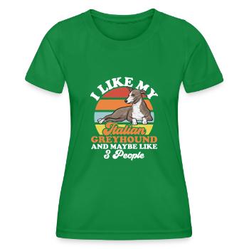 Lévrier italien Greyhound Chiens - T-shirt sport Femme - vert - Devant - AI Model Female 172 dark (172cm)