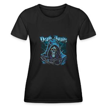 Beängstigender Charakter - Frauen Funktions-T-Shirt - Schwarz - Vorne - AI Model Female 172 light (172cm)