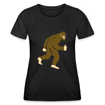 Bigfoot lève le pouce - T-shirt sport Femme - noir - Devant - AI Model Female 172 light (172cm)