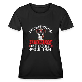 Italian Greyhound Greyhound Dogs - Women's Functional T-Shirt - black - Front - AI Model Female 172 light (172cm)